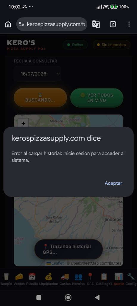 Error de Sesión
